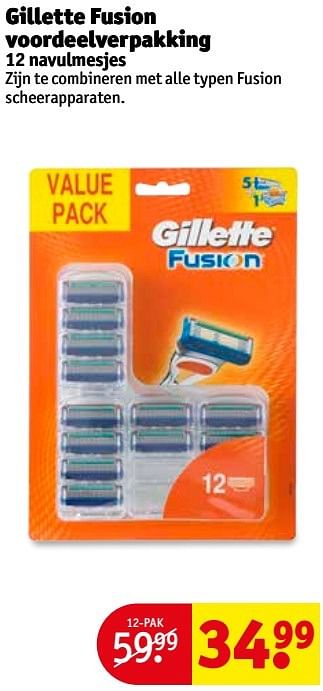 Aanbiedingen Gillette fusion voordeelverpakking - Gillette - Geldig van 23/05/2017 tot 28/05/2017 bij Kruidvat