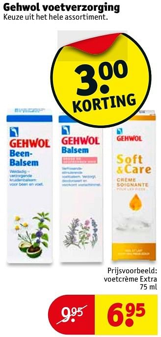 Aanbiedingen Voetcrème extra - Gehwol - Geldig van 23/05/2017 tot 28/05/2017 bij Kruidvat