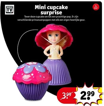 Aanbiedingen Mini cupcake surprise - Huismerk - Kruidvat - Geldig van 23/05/2017 tot 28/05/2017 bij Kruidvat