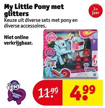 Aanbiedingen My little pony met glitters - My Little Pony - Geldig van 23/05/2017 tot 28/05/2017 bij Kruidvat