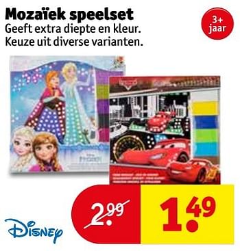 Aanbiedingen Mozaïek speelset - Disney - Geldig van 23/05/2017 tot 28/05/2017 bij Kruidvat
