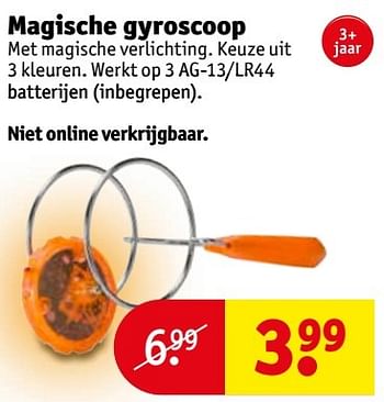 Aanbiedingen Magische gyroscoop - Huismerk - Kruidvat - Geldig van 23/05/2017 tot 28/05/2017 bij Kruidvat