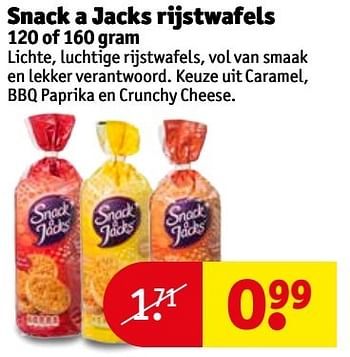 Aanbiedingen Snack a jacks rijstwafels - Snack a Jacks - Geldig van 23/05/2017 tot 28/05/2017 bij Kruidvat