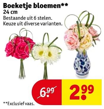 Aanbiedingen Boeketje bloemen - Huismerk - Kruidvat - Geldig van 23/05/2017 tot 28/05/2017 bij Kruidvat