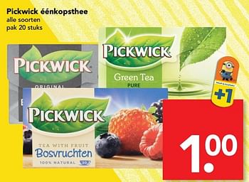 Aanbiedingen Pickwick éénkopsthee - Pickwick - Geldig van 21/05/2017 tot 27/05/2017 bij Deen Supermarkten