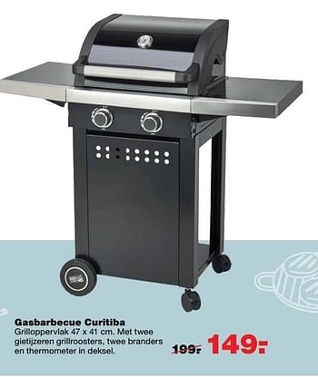 Aanbiedingen Gasbarbecue curitiba - Huismerk - Praxis - Geldig van 22/05/2017 tot 31/05/2017 bij Praxis