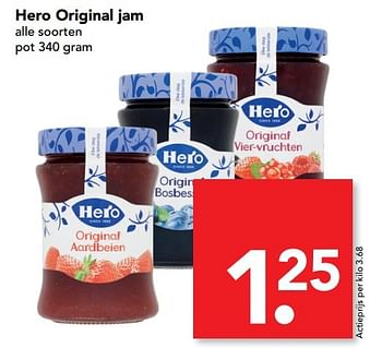 Aanbiedingen Hero original jam - Hero - Geldig van 21/05/2017 tot 27/05/2017 bij Deen Supermarkten