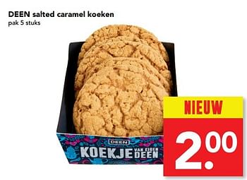Aanbiedingen Deen salted caramel koeken - Huismerk deen supermarkt - Geldig van 21/05/2017 tot 27/05/2017 bij Deen Supermarkten