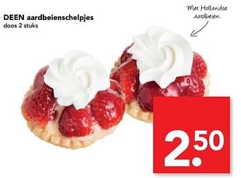 Aanbiedingen Aardbeienschelpjes - Huismerk deen supermarkt - Geldig van 21/05/2017 tot 27/05/2017 bij Deen Supermarkten