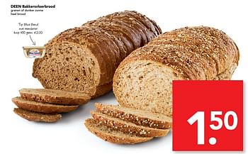 Aanbiedingen Bakkersvloerbrood - Huismerk deen supermarkt - Geldig van 21/05/2017 tot 27/05/2017 bij Deen Supermarkten