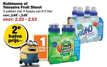 Aanbiedingen Robinsons of teisseire fruit shoot - Robinsons - Geldig van 24/05/2017 tot 30/05/2017 bij Hoogvliet