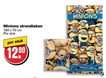 Aanbiedingen Minions strandlaken - Minions - Geldig van 24/05/2017 tot 30/05/2017 bij Hoogvliet