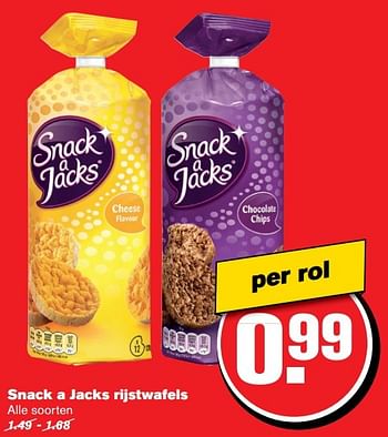 Aanbiedingen Snack a jacks rijstwafels - Snack a Jacks - Geldig van 24/05/2017 tot 30/05/2017 bij Hoogvliet