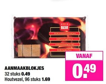 Aanbiedingen Aanmaakblokjes - Huismerk - Big Bazar - Geldig van 22/05/2017 tot 04/06/2017 bij Big Bazar