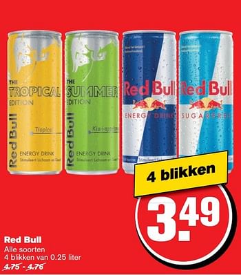 Aanbiedingen Red bull - Red Bull - Geldig van 24/05/2017 tot 30/05/2017 bij Hoogvliet