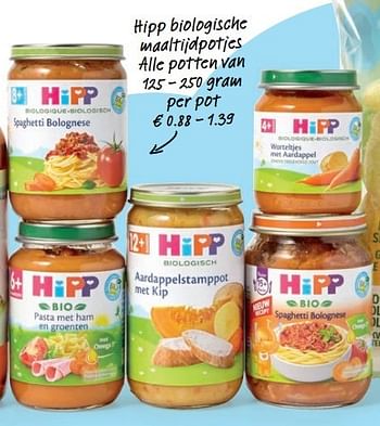Aanbiedingen Hipp biologische maaltijdpotjes - Hipp - Geldig van 24/05/2017 tot 30/05/2017 bij Hoogvliet