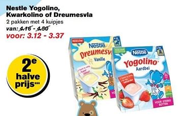 Aanbiedingen Nestle yogolino, kwarkolino of dreumesvla - Nestlé - Geldig van 24/05/2017 tot 30/05/2017 bij Hoogvliet
