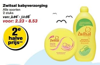 Aanbiedingen Zwitsal babyverzorging - Zwitsal - Geldig van 24/05/2017 tot 30/05/2017 bij Hoogvliet