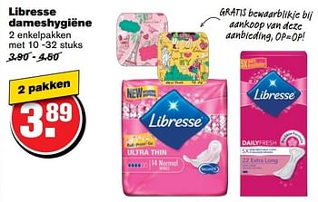 Aanbiedingen Libresse dameshygiëne - Libresse - Geldig van 24/05/2017 tot 30/05/2017 bij Hoogvliet