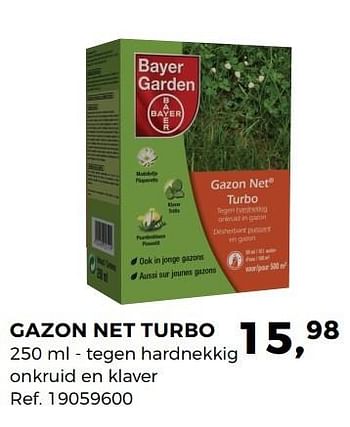 Aanbiedingen Gazon net turbo - Bayer - Geldig van 30/05/2017 tot 27/06/2017 bij Supra Bazar