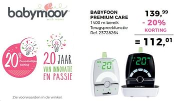 Aanbiedingen Babyfoon premium care - BabyMoov - Geldig van 30/05/2017 tot 27/06/2017 bij Supra Bazar