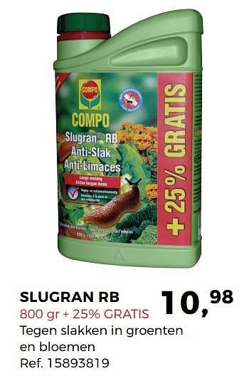 Aanbiedingen Slugran rb - Compo - Geldig van 30/05/2017 tot 27/06/2017 bij Supra Bazar