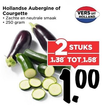 Aanbiedingen Hollandse aubergine of courgette - Huismerk Vomar - Geldig van 28/05/2017 tot 03/06/2017 bij Vomar