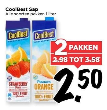 Aanbiedingen Coolbest sap - Coolbest - Geldig van 28/05/2017 tot 03/06/2017 bij Vomar