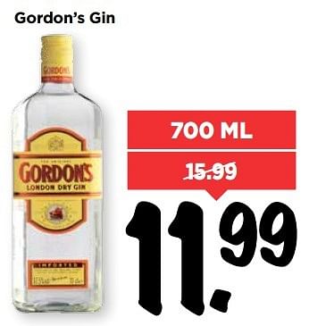 Aanbiedingen Gordon`s gin - Gordon's - Geldig van 28/05/2017 tot 03/06/2017 bij Vomar
