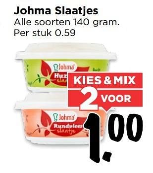 Aanbiedingen Johma slaatjes - Johma - Geldig van 28/05/2017 tot 03/06/2017 bij Vomar