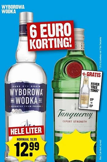 Aanbiedingen Wyborowa wodka - Wyborowa - Geldig van 28/05/2017 tot 03/06/2017 bij Dirk III