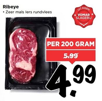 Aanbiedingen Ribeye - Huismerk Vomar - Geldig van 28/05/2017 tot 03/06/2017 bij Vomar