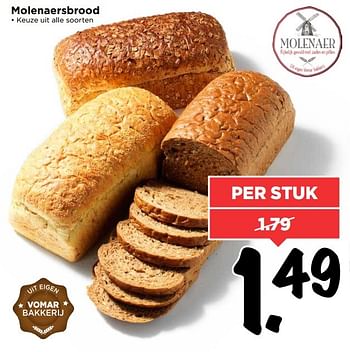 Aanbiedingen Molenaersbrood - Huismerk Vomar - Geldig van 28/05/2017 tot 03/06/2017 bij Vomar