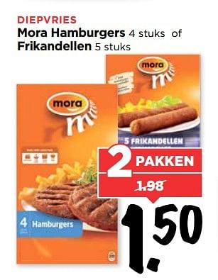 Aanbiedingen Mora hamburgers frikandellen - Mora - Geldig van 28/05/2017 tot 03/06/2017 bij Vomar