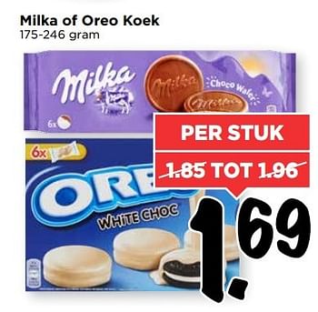Aanbiedingen Milka of oreo koek - Milka - Geldig van 28/05/2017 tot 03/06/2017 bij Vomar
