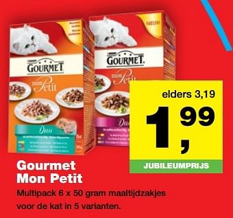 Aanbiedingen Gourmet mon petit - Purina - Geldig van 22/05/2017 tot 04/06/2017 bij Jumper