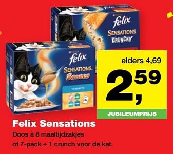Aanbiedingen Felix sensations - Purina - Geldig van 22/05/2017 tot 04/06/2017 bij Jumper