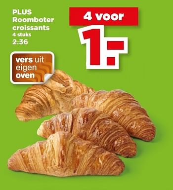 Aanbiedingen Plus roomboter croissants - Huismerk - Plus - Geldig van 28/05/2017 tot 03/06/2017 bij Plus