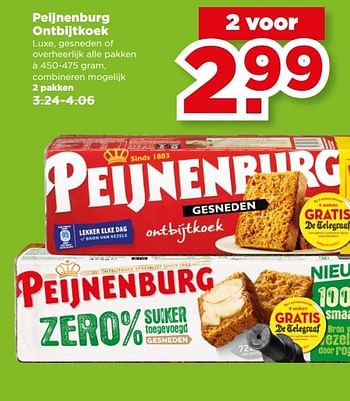 Aanbiedingen Peijnenburg ontbijtkoek - Peijnenburg - Geldig van 28/05/2017 tot 03/06/2017 bij Plus
