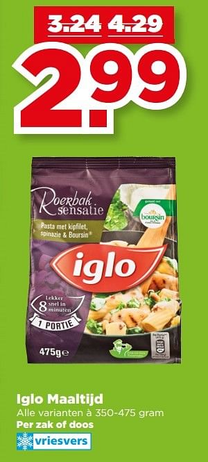 Aanbiedingen Iglo maaltijd - Iglo - Geldig van 28/05/2017 tot 03/06/2017 bij Plus