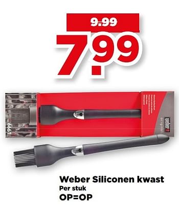 Aanbiedingen Weber siliconen kwast - Weber - Geldig van 28/05/2017 tot 03/06/2017 bij Plus