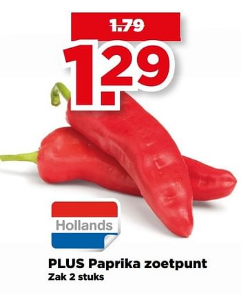 Aanbiedingen Plus paprika zoetpunt - Huismerk - Plus - Geldig van 28/05/2017 tot 03/06/2017 bij Plus