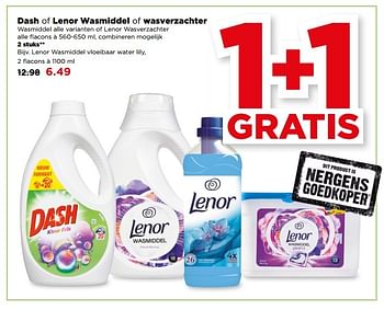 Aanbiedingen Lenor wasmiddel vloeibaar water lily - Lenor - Geldig van 28/05/2017 tot 03/06/2017 bij Plus