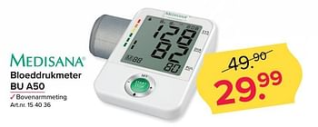 Aanbiedingen Medisana bloeddrukmeter bu a50 - Medisana - Geldig van 22/05/2017 tot 04/06/2017 bij Kijkshop