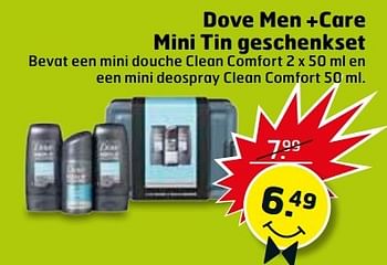 Aanbiedingen Dove men +care mini tin geschenkset - Dove - Geldig van 23/05/2017 tot 04/06/2017 bij Trekpleister