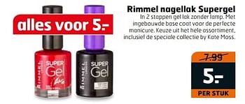 Aanbiedingen Rimmel nagellak supergel - Rimmel - Geldig van 23/05/2017 tot 04/06/2017 bij Trekpleister