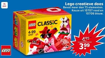 Aanbiedingen Lego creatieve doos - Lego - Geldig van 23/05/2017 tot 04/06/2017 bij Trekpleister