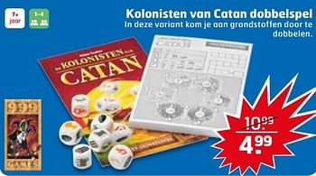 Aanbiedingen Kolonisten van catan dobbelspel - 999games - Geldig van 23/05/2017 tot 04/06/2017 bij Trekpleister