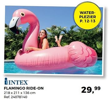 Aanbiedingen Flamingo ride-on - Intex - Geldig van 30/05/2017 tot 27/06/2017 bij Supra Bazar