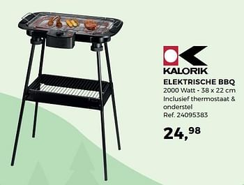 Aanbiedingen Elektrische bbq - Kalorik - Geldig van 30/05/2017 tot 27/06/2017 bij Supra Bazar